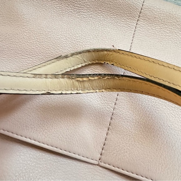 MICHAEL KORS Top Zip Pocketed Bedford Leather Shoulder Tote Bag in Soft Pink - Picture 11 of 15